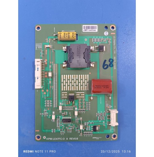 6917L-0152B, KPW-LE47FC-O A, KPW-LE47FC-O REV0.6, Philips 47PFT6309/12, Led Driver Board, LC470DUN-PGP1